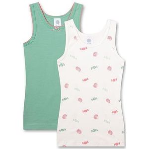 Sanetta Onderhemd voor meisjes, dubbelpak, wit pebble, 92 cm