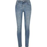 Urban Classics Dames Dames Mid Waist Skinny Jeans Shorts, Midstone gewassen, 54