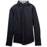 Seidensticker Heren business overhemd - slim fit - strijkvrij - Kent kraag - lange mouwen - 100% katoen, donkerblauw, 41