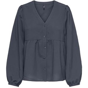 Onlnova Life Vis L/S Ebba Top, blauw (ombre blue), S