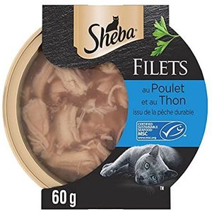 Sheba Les DOMES DE SHEBA 1 x 60 g MSC kip en tonijnfilets