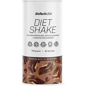 BioTechUSA Diet Shake | Eiwitrijk, Vetarm | Met Superfoods, Chromium, Glucomannaan, L-Carnitine | Zonder Palmolie, 720 g, Chocolade