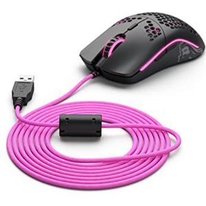 Glorious PC Gaming Race Ascended Cable V2, herziene pc-kabel voor model O, O-, D, D-muis, ultralicht en flexibel verwisselbare muiskabel, PC gaming set gevlochten kabel (Majin Pink)