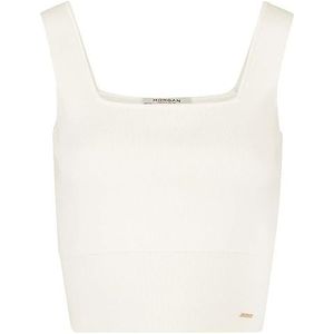 Morgan MPINK Tanktop, voor dames, met brede bandjes, ecru, TL, Wit, L