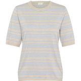 Kaffe - Kalizza Striped Knit - Gebreide Trui - Soft Chambray/Feather G. Stripe - 80% Viscose, 20% Nylon