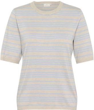Kaffe - Kalizza Striped Knit - Gebreide Trui - Soft Chambray/Feather G. Stripe - 80% Viscose, 20% Nylon