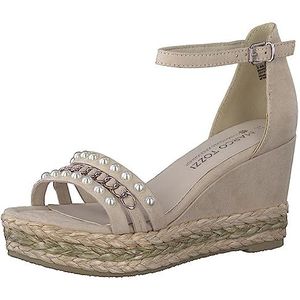 MARCO TOZZI Damessandalen met sleehak, Roze Metallic 1, 39 EU