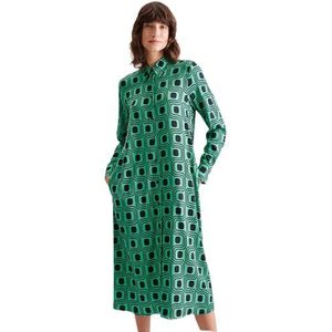 Seidensticker Dames regular fit blousejurk lange mouwen jurk, groen, 46, groen, 46