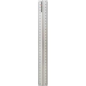 Eberhard Faber 570009 - Aluminium liniaal, ca. 30 cm lang, met millimeter- en centimeterschaalverdeling, anti-slip, voor school, kantoor en vrije tijd