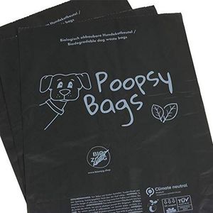 GREENBOX Poopsy Bags biologisch afbreekbare hondenpoepzakjes voor honden, scheurvast en vochtbestendig, hondenzak van hernieuwbare grondstoffen, 18 rollen