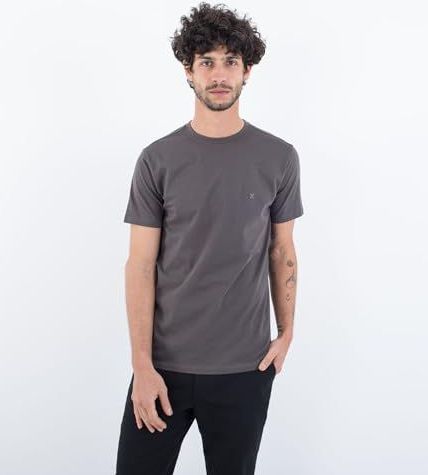Hurley - MTSEU00010 - T-shirt - Grijs Heather - Korte Mouwen
