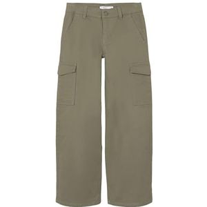 NAME IT meisjes broek, diep lichen green, 116 cm