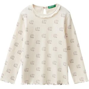 United Colors of Benetton T-shirt voor meisjes en meisjes, Veelkleurig., 4 anni