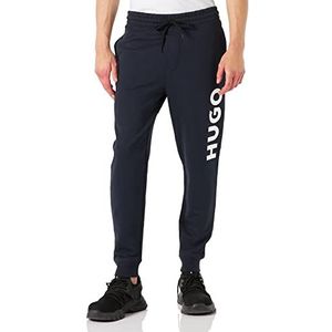 HUGO Dutschi joggingbroek voor heren, van French Terry met trekkoord en groot logo, Dark Blue405, XXL slank