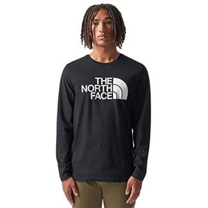 The North Face - Long-Sleeve Half Dome T-Shirt voor Heren - Grafisch Crew Neck T-shirt - Zwart - M