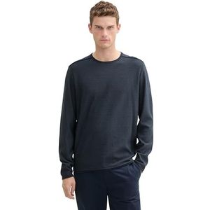 TOM TAILOR heren trui, 36958 - Stormy Blue Navy Finestripe, XXL
