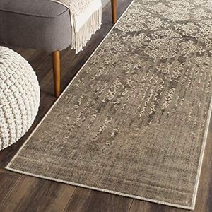 Safavieh Vintage geïnspireerd tapijt, VTG189, geweven zachte viscose vezellopers, 67 x 240 cm, lichtbruin/bruin