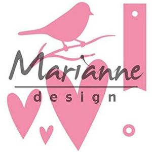 Marianne Design Collectables geschenkverpakking Karin's hertenster, metaal, roze, 17 x 14 x 0,5 cm