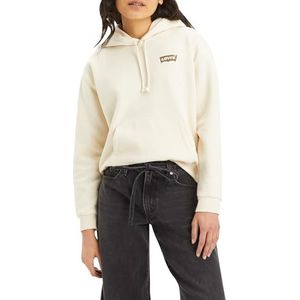 Levi's Graphic Everyday hoodie voor dames, Hoodie Annessa Cheetah Bw Fill White Swan, XS