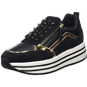 Geox D Kency B Sneakers voor dames, zwart, 35 EU
