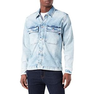 BOSS Heren Lovvo Bc Jeans-Jacket-Flat, Bright Blue433., L