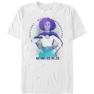 Marvel WandaVision - Sword Glitch Unisex Crew neck T-Shirt White S