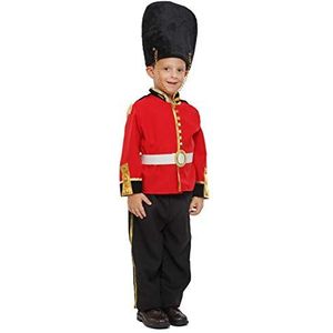 Dress up America Deluxe Royal Guard kostuum set voor kinderen, jongens, rood, 12-14 jaar (taille: 86-96, hoogte: 127-145 cm)