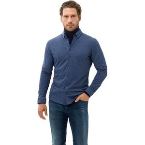 BRAX Daniel Ju Piqué-jerseyhemd voor heren, met button-down-kraag, Monochroom., XXL