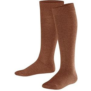FALKE Unisex Kids Comfort Wool wol versterkte kniesokken zonder patroon ademend lang effen hoog en warm 1 paar sokken, beige (Terracotta 5770), 19-22