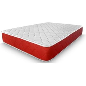 amuéblate online Visco-elastische matras, omkeerbaar, hardheid medium tot hoog, ademend, mijtdicht, antibacterieel en hypoallergeen, traagschuim, wit, 90 x 190 cm