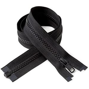 IPEA Zwarte ritssluiting 45 cm lang, kleur zwart, 2 eenheden, kettingmaat #5, deelbare ritssluitingen voor naaiwerk, jassen, ritssluiting, breedte 30 mm