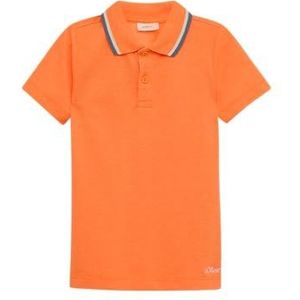 s.Oliver - Poloshirt - Oranje - Katoen - Korte Mouwen
