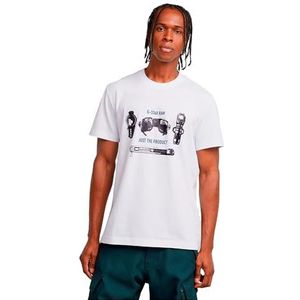 G-Star RAW Objects Regular Tee, wit (White D25143-c336-110), M