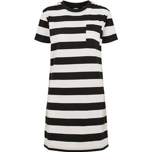 Urban Classics Dames Dames Stripe Boxy Tee Jurk, zwart/wit, XS