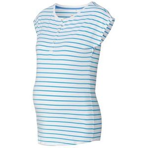 T-shirt Nursing Short Sleeve Stripe, Blauw - 480, XL