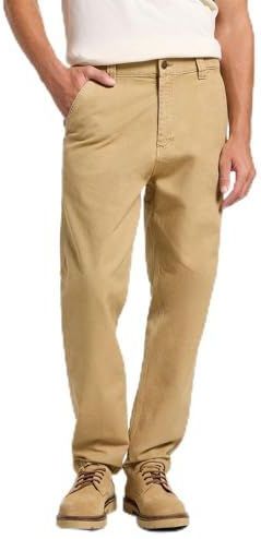 Lee Carpenter Herenbroek, relaxed fit, kegelvormige pijpen, Oscar Kaki, 30W x 32L