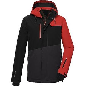 killtec Heren Ski-jas/functioneel jack met afritsbare capuchon en sneeuwvanger KSW 77 MN SKI JCKT, dark orange L, 39743-000