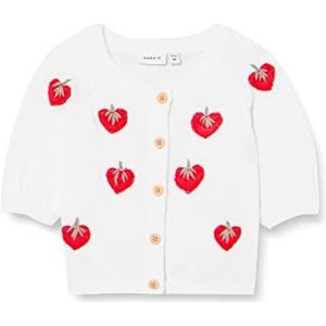 Bestseller A/S Nbfjuna Ls Knit Card Gebreid vest voor babymeisjes, Rose Smoke, 62 cm
