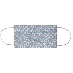 CODELLO Gezichtsmasker voor dames, mond-neusmasker met chique monogram-print, van katoen, blauw, eenheidsmaat