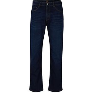 BOSS Heren Anderson BC-P blauwzwart relaxed fit jeans van comfortabel stretch denim, Dark Blue407, 33W / 34L