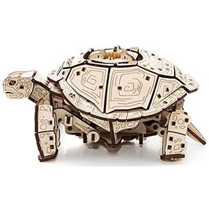 EWA Eco-Wood-Art Schildpad - Houten mechanisch puzzel-Puzzel voor volwassenen en tieners-Lijmloze zelfassemblage - 269 stukjes, Houtkleuren