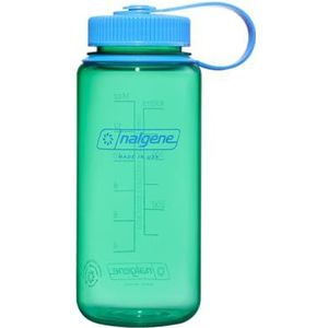 Nalgene Waterfles - Lichtgewicht Sustain Tritan BPA-vrije onbreekbare fles voor backpacken, wandelen, sportschool, 16 oz, brede mond, pastelgroen