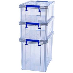 BANKERS BOX Plastic opbergbox ProStore Bonus Pack opbergdozen -2 x 10 Liter & 1 x 18.5 Liter