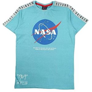 Nasa - Heren T-shirt met logo van katoen in blauw, Blauw, S