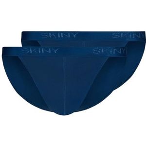 Skiny Heren Cotton Rib Slip, Navy, Regular, navy, M