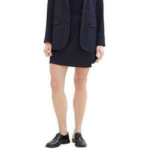 TOM TAILOR Denim Mini-rok voor dames, 34667 - Navy Blue Pinstripe, XXL