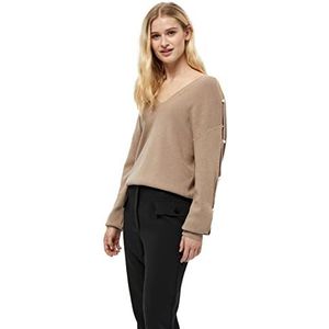 Desires Dames DITA Sleeve Detail V-hals Pullover, Cobblestone, XL