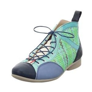 Think! dames GUAD2 chromfrei gegerbte nachhaltige Stiefelette, GREEN/KOMBI 9110