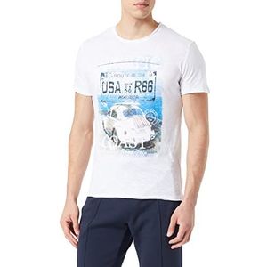 KEY LARGO Heren Road Trip Ronde T-Shirt, Wit (1000), XL