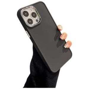 Luxe telefoonhoes voor iPhone 13 Pro Max, vloeibare siliconen, schokbestendig, dunne telefoonhoes, krasbestendig, zachte microvezelcoating, 6,7 inch (iPhone 13proMax, zwart)